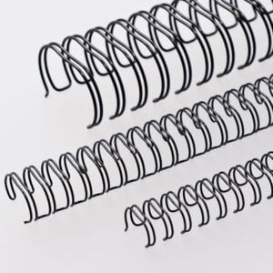 Renz Ring Wire, 3:1, Nr.06, A4, Ø 3/8" 9,5mm, Sort, 34 loops, 100 i pakke antal