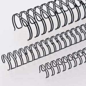 Renz Ring Wire, 3:1, Nr.07, A5, Ø 7/16" 11mm, Sort, 24 loops, 100 i pakke antal