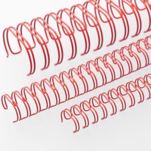 Renz Ring Wire, 3:1, Nr.07, A4, Ø 7/16" 11mm, Rød, 34 loops, 100 i pakke antal