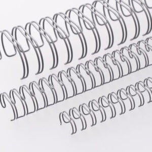 Renz Ring Wire, 3:1, Nr.08, A4, Ø 1/2" 12,7mm, Grå, 34 loops, 100 i pakke antal