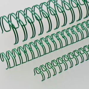 Renz Ring Wire, 2:1, Nr.04, A5, Ø 1/4" 6,9mm, Grøn, 16 loops, 100 i pakke antal