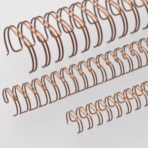 Renz Ring Wire, 2:1, Nr.04, A4, Ø 1/4" 6,9mm, Bronze, 23 loops, 100 i pakke antal