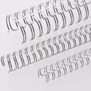 Renz Ring Wire, 2:1, Nr.04, A4, Ø 1/4" 6,9mm, Sølv, 23 loops, 100 i pakke antal