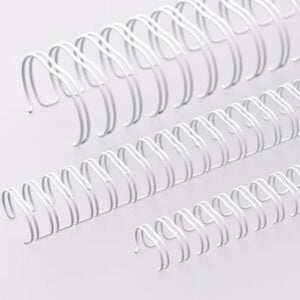 Renz Ring Wire, 2:1, Nr.05, A4, Ø 5/16, 8,0mm, Hvid, 23 loops, 100 i pakke antal