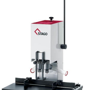 Stago, PB2015S2, To-spindende papirbordemaskine Boring dia. 2-15mm, med glidebord, med justbar spind