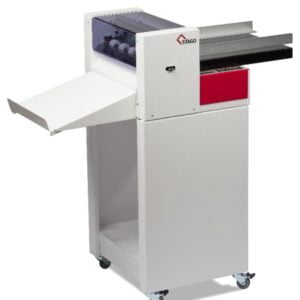 Stago, NRM330T, Halvautomatisk bukkemaskine med to bredder inkluderet, bordstativ