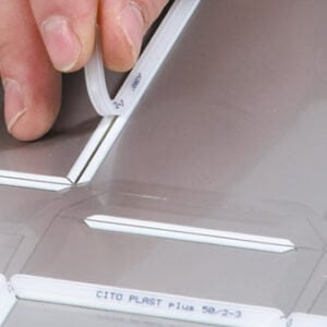 Cito plast Double crease Hvid D5 - 0,45x 1,30mm 14 meter