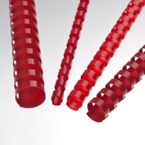 Renz Combs plastik binding back A4, Ø 8 mm, rød, 21 rings, max. 50 ark, 100 stk.