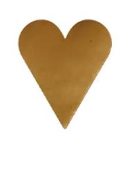 GAVEMÆRKER - HJERTER GULD 40x48/1000 (SKAFFEVARE)