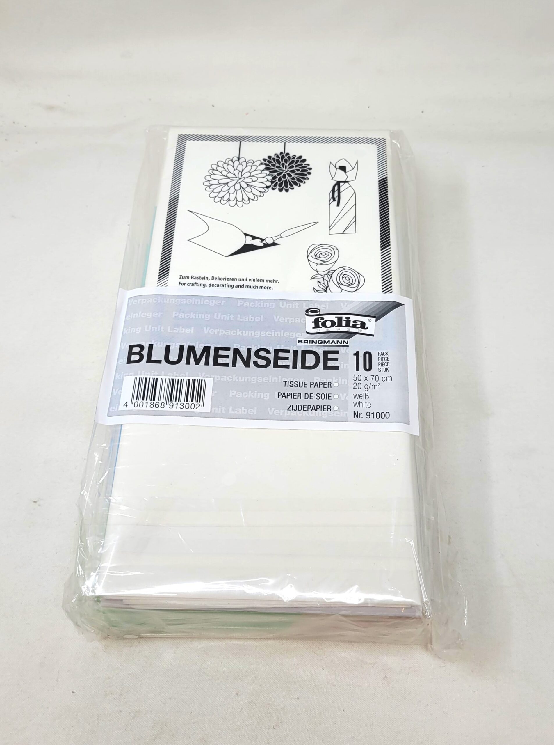 Papir 50X70Mm Hvid Til Forsendelse - produktbillede