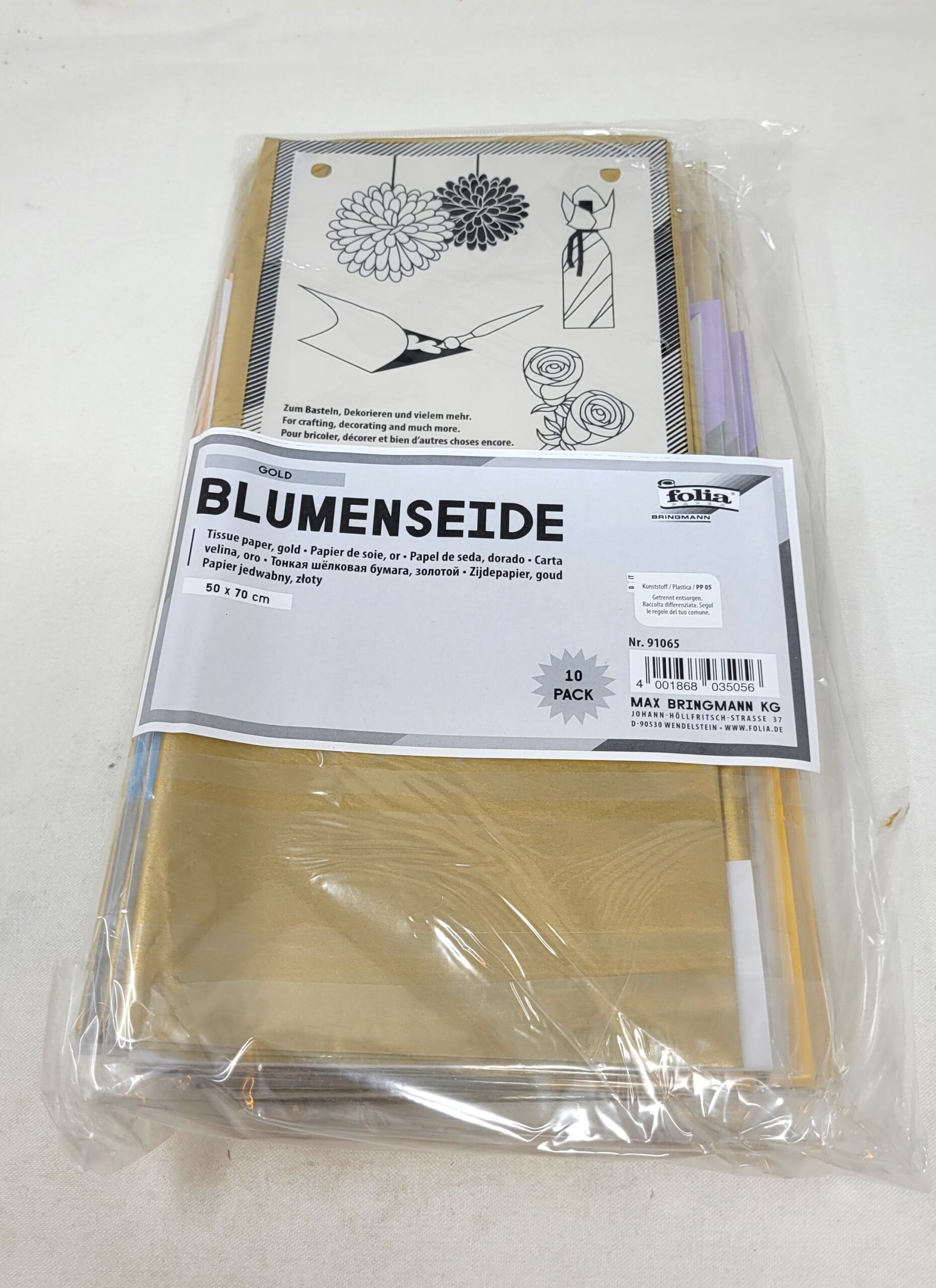 Papir 50X70Mm Gul Til Forsendelse - produktbillede