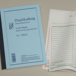 Duplikatbog Gf10022 108X200Mm Til Forsendelse - produktbillede