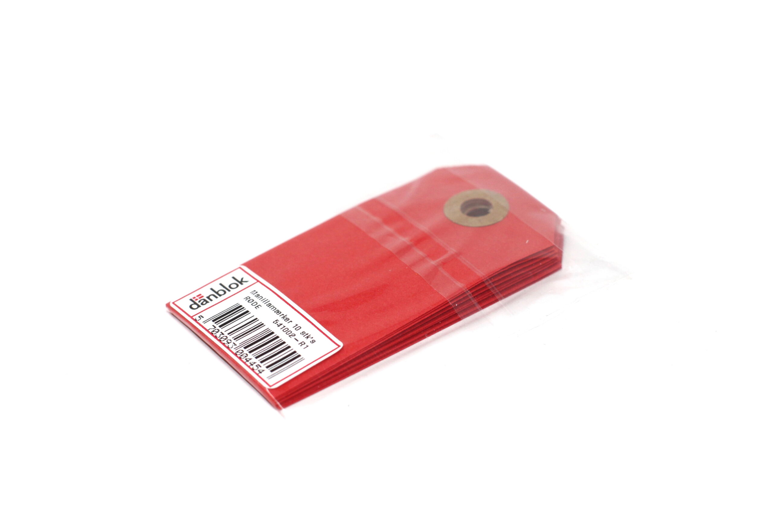 Manillamærker 40X80Mm Rød Til Forsendelse - produktbillede