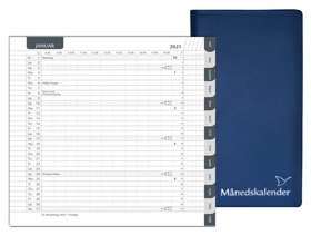 Månedskalender 2026 Blå Til Forsendelse - produktbillede