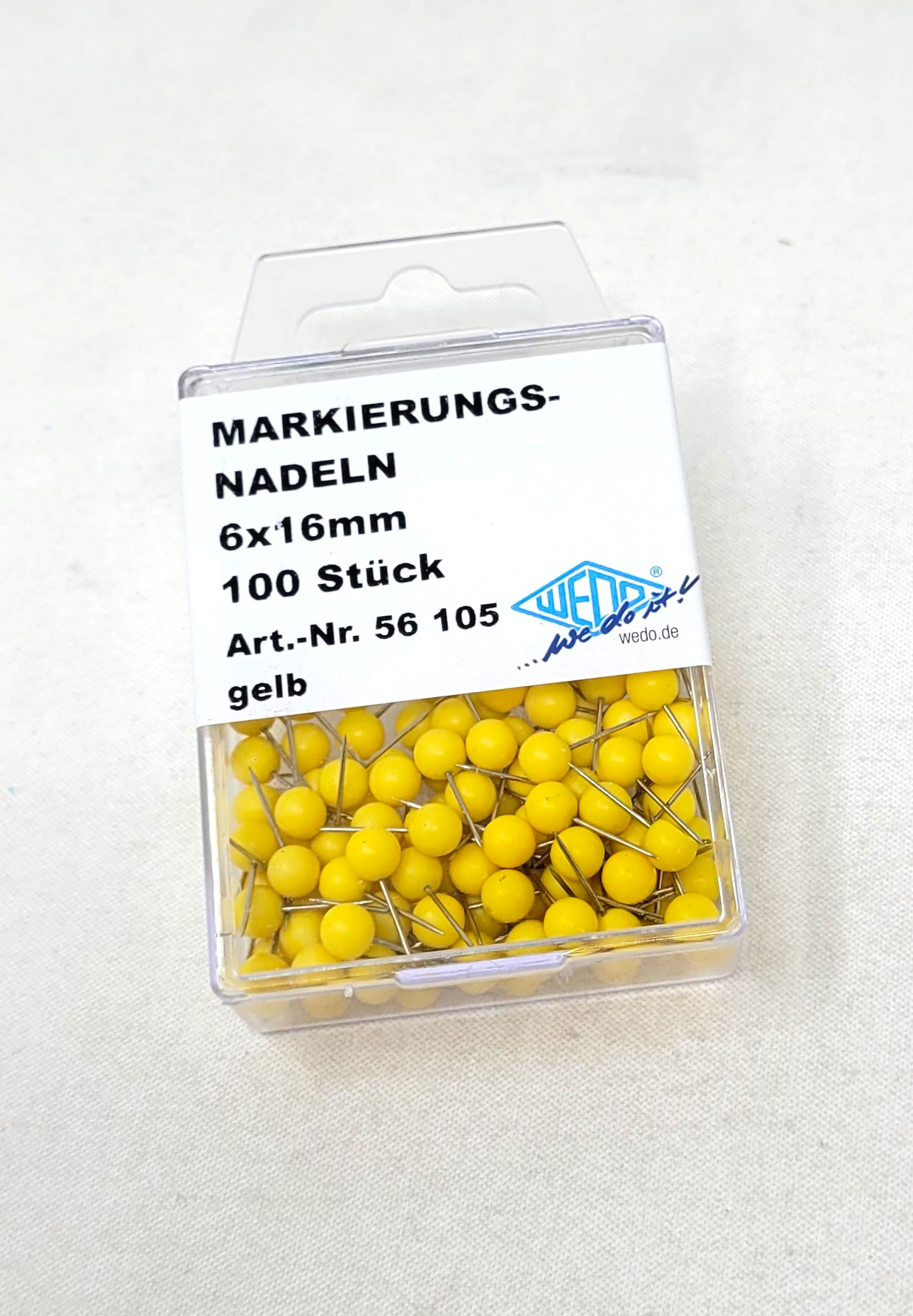 Kortnåle Gul Til Forsendelse - produktbillede