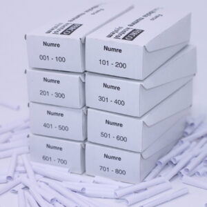 Tombolanumre Hvid Til Forsendelse - produktbillede