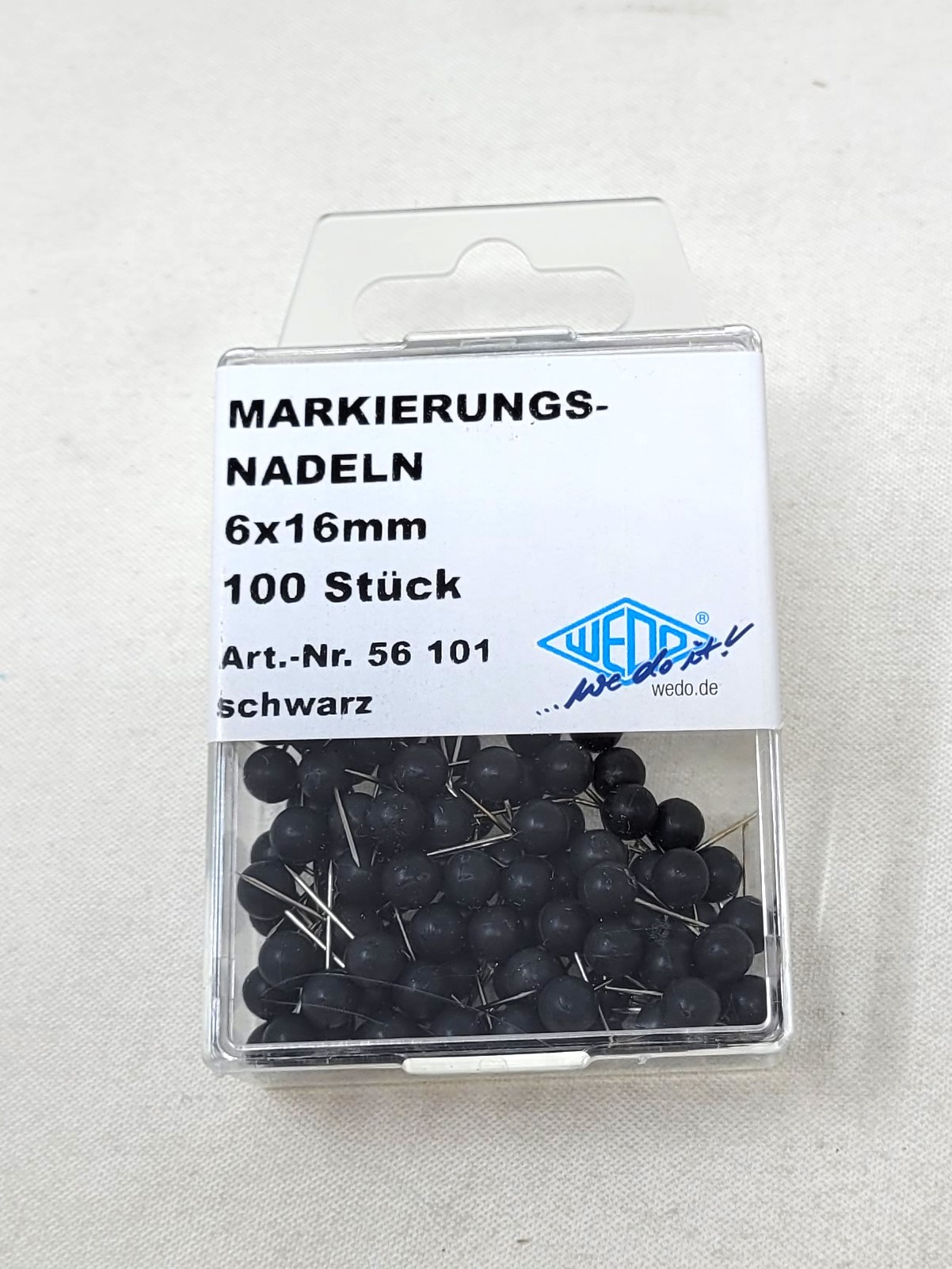 Kortnåle Sort Til Forsendelse - produktbillede