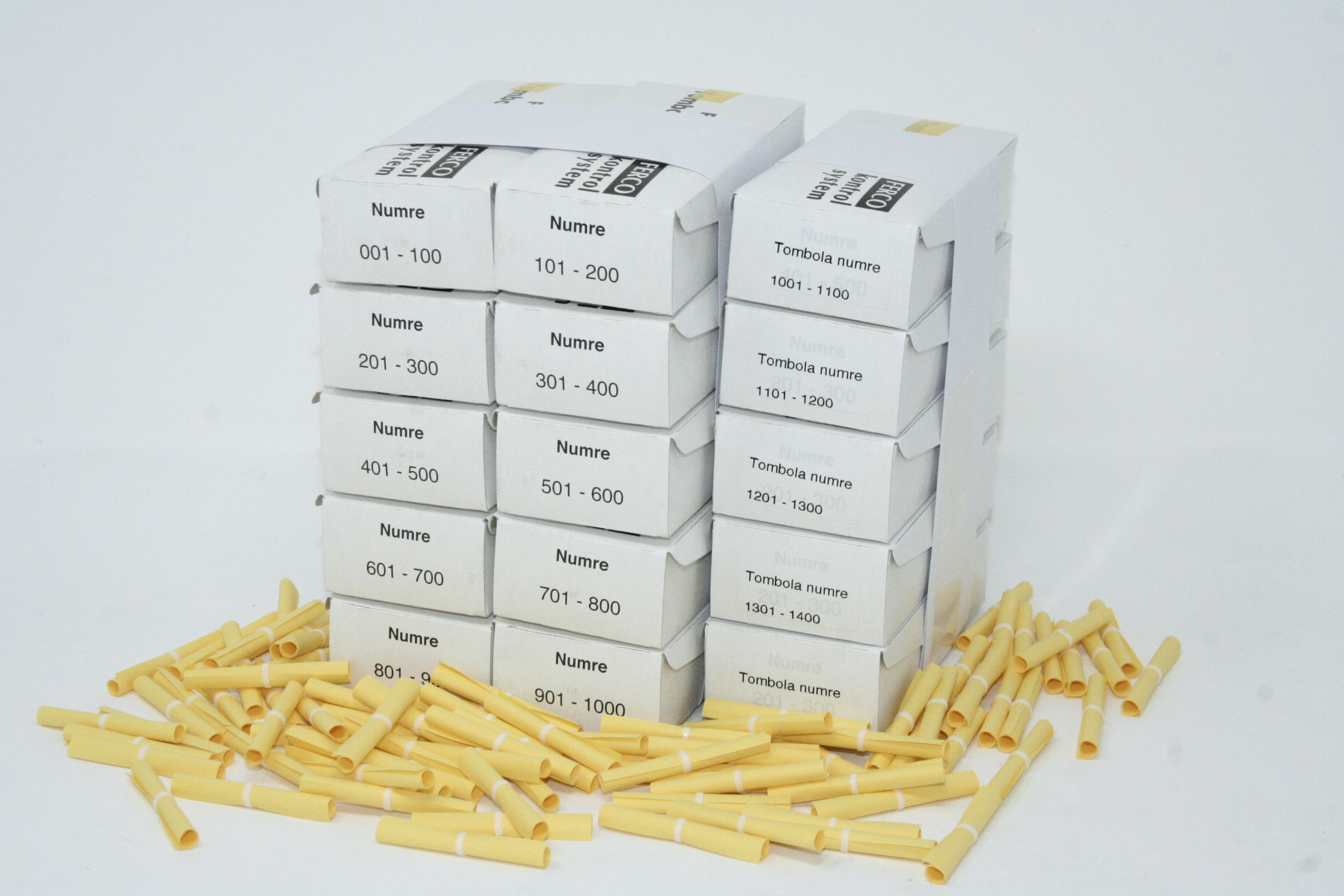 Tombolanumre 1500 Gul Til Forsendelse - produktbillede