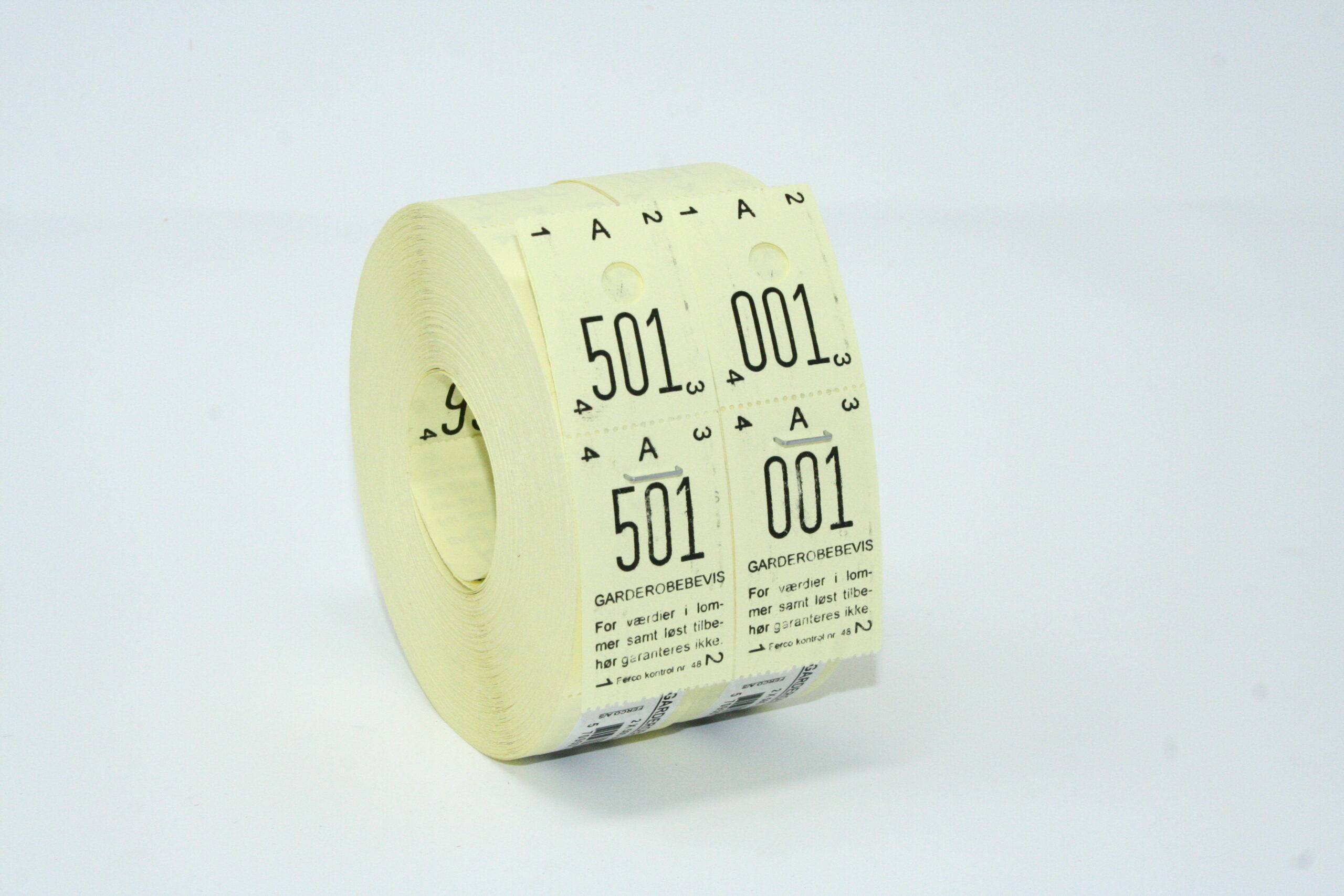 Garderobenumre 2X500Mm Gul Til Forsendelse - produktbillede