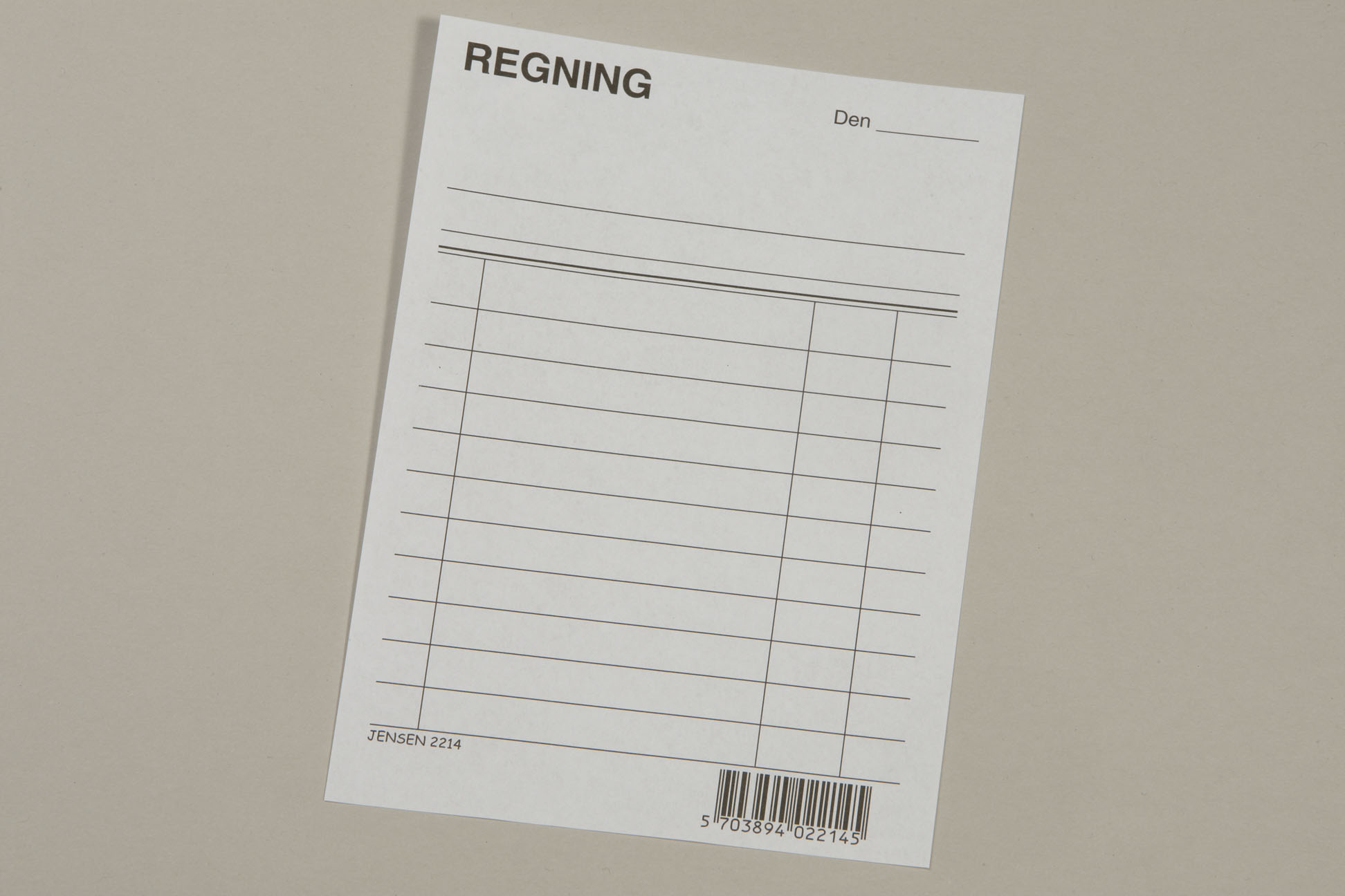 Regning Gf2214 Til Forsendelse - produktbillede