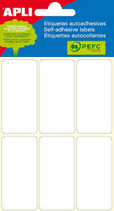 Etiket 26X54Mm Hvid Til Forsendelse - produktbillede