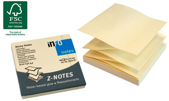 Sticky 75X75Mm Gul Til Forsendelse - produktbillede