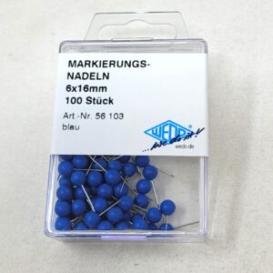 Kortnåle Blå Til Forsendelse - produktbillede