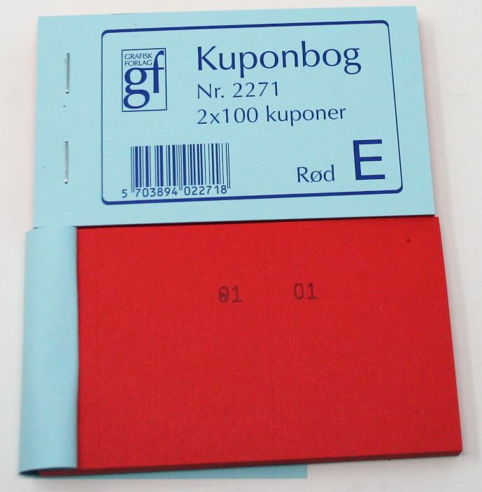 Kupon 120X70Mm Rød Til Forsendelse - produktbillede