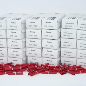 Tombolanumre 3000 Rød Til Forsendelse - produktbillede