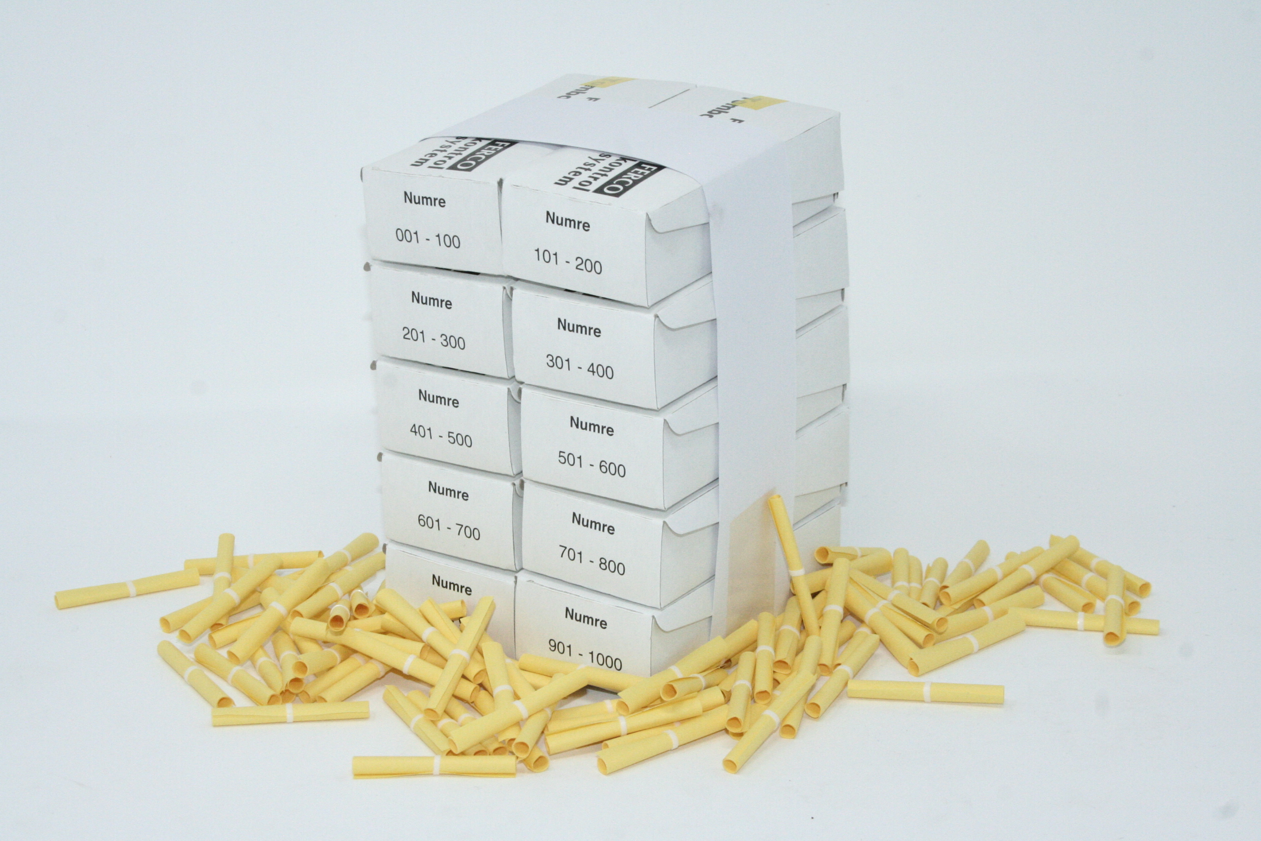 Tombolanumre 1000 Gul Til Forsendelse - produktbillede