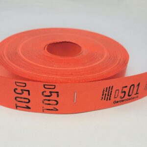 Garderobenumre 30X150Mm Rød Til Forsendelse - produktbillede