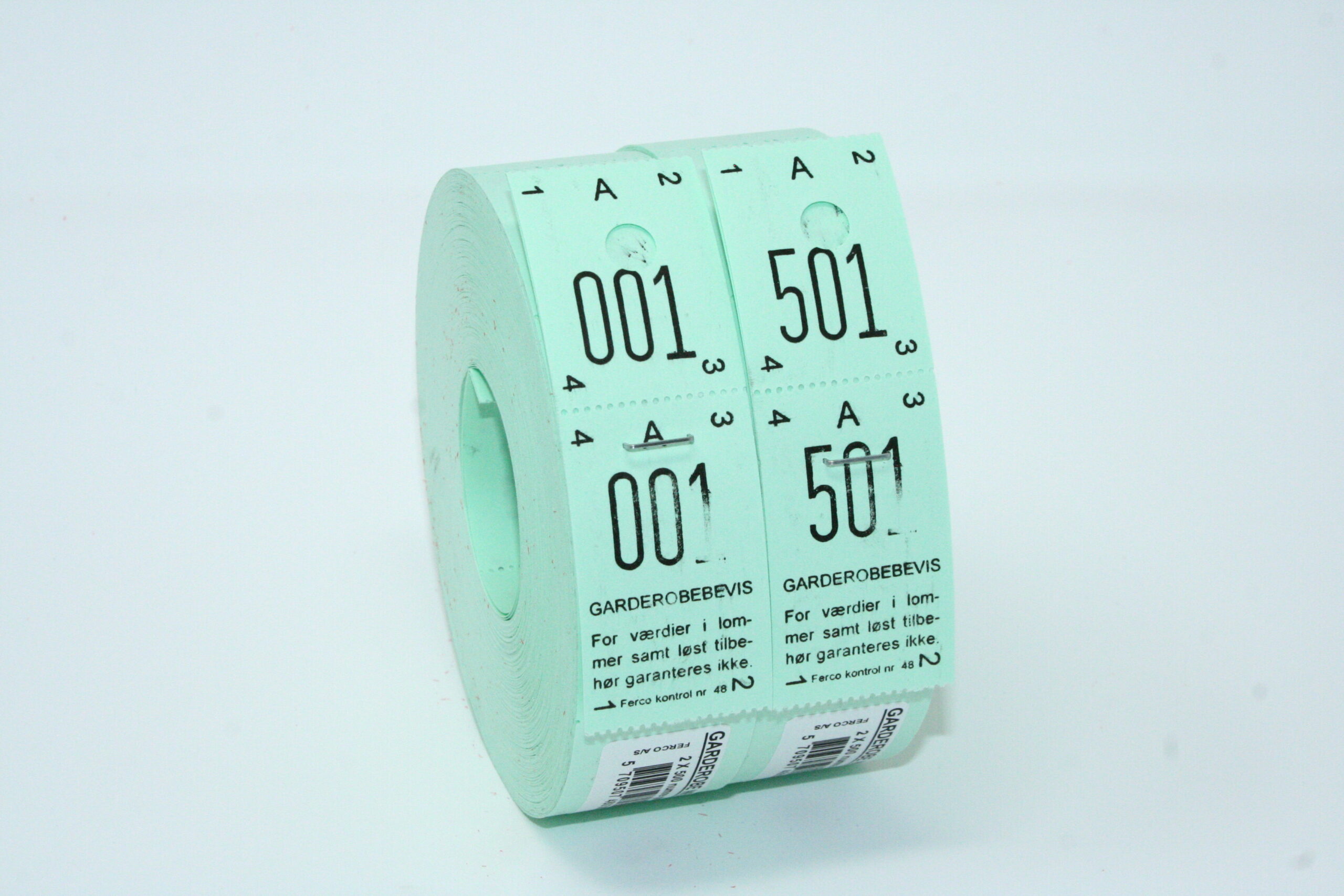 Garderobenumre 2X500Mm Grøn Til Forsendelse - produktbillede