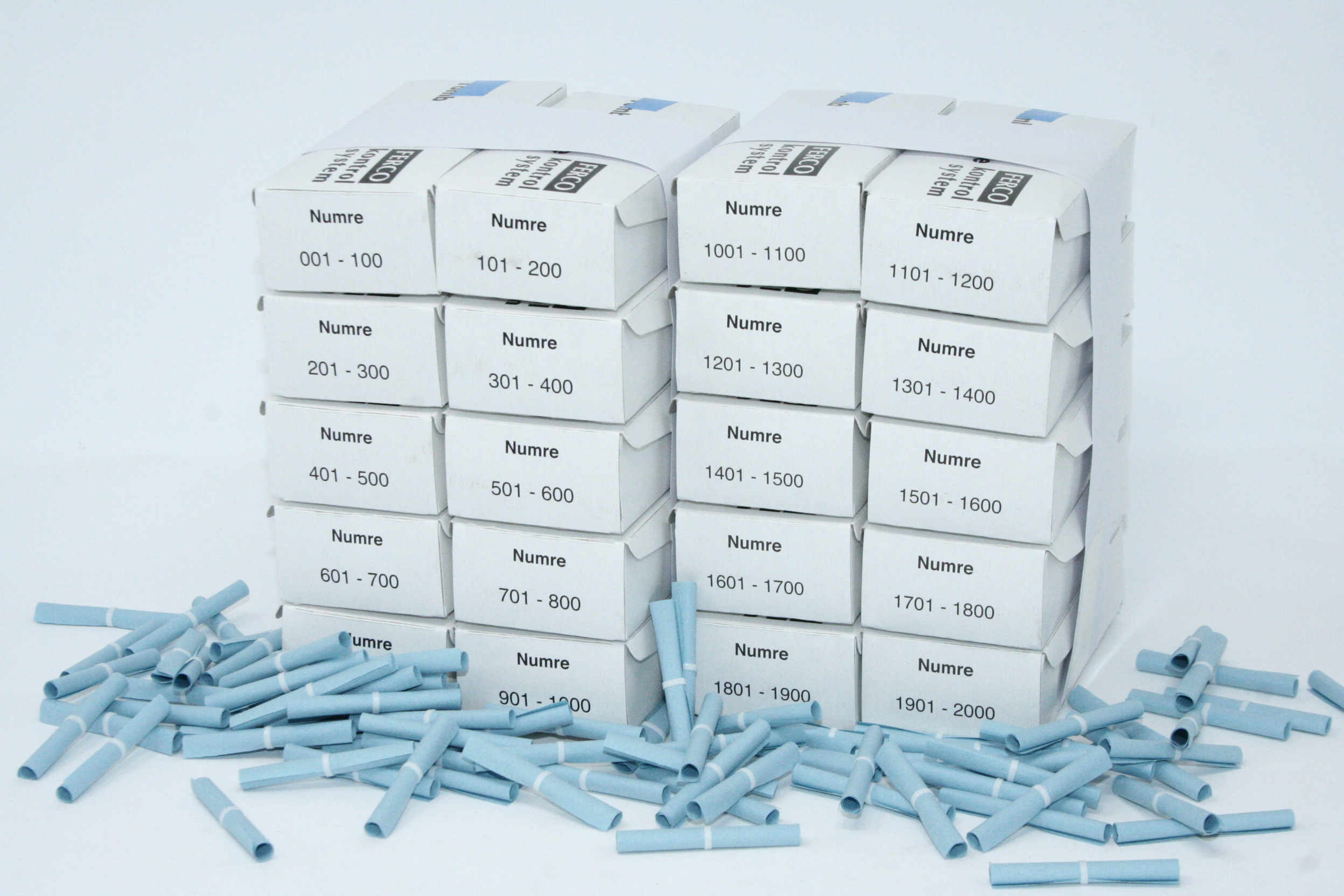Tombolanumre 2000 Blå Til Forsendelse - produktbillede