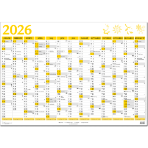 Kalender 2026 Hvid Til Forsendelse - produktbillede