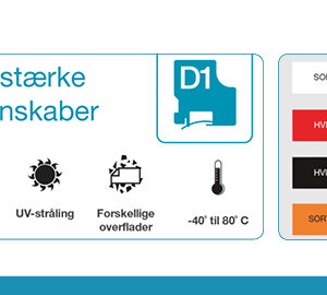 Tape D1 Hvid Til Forsendelse - produktbillede
