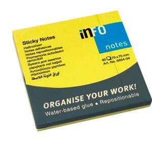 Sticky 75X75Mm Gul Til Forsendelse - produktbillede