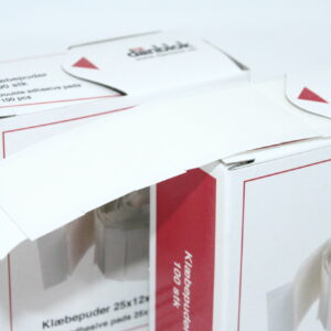 Klæbepuder 25X12Mm Hvid Til Forsendelse - produktbillede