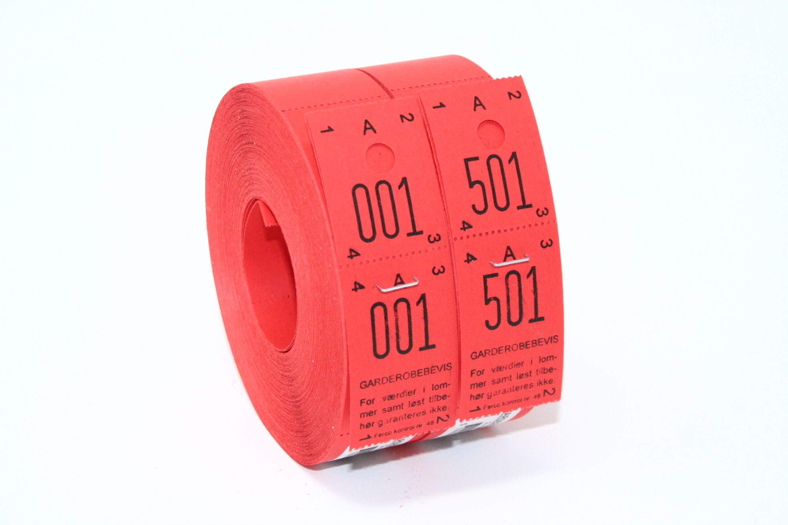 Garderobenumre 2X500Mm Rød Til Forsendelse - produktbillede