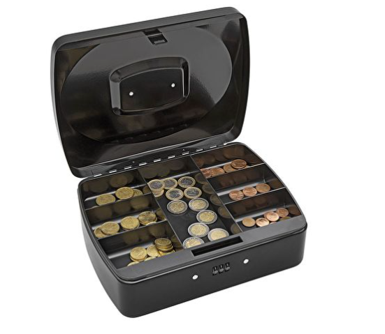 Pengekasse 25X19Mm Sort Til Forsendelse - produktbillede