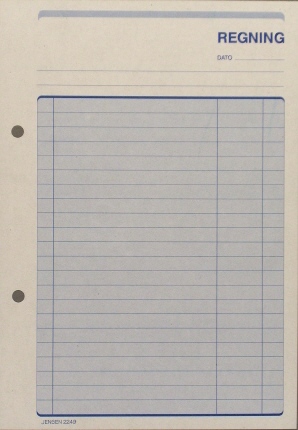 Regning 2249 148X210Mm Til Forsendelse - produktbillede