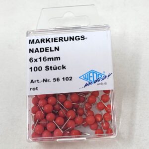 Kortnåle Rød Til Forsendelse - produktbillede