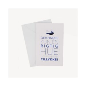 Kort & Konvolut "student Rød" 11x17 CM – Udgået