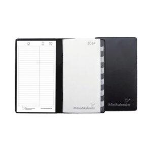 Mini Månedskalender 2024 Sort 2 Fløj Tlf
