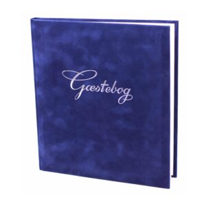 Gæstebog sjals paisley-mønster – 23 x 25 cm