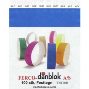 FESTTEGN TYSTAR - L.BLÅ 100 STK - KRYMPEPAKKET