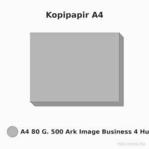 Kopipapir - A4 80 G. 500 Ark Image Business 4 Hul