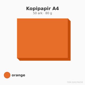 Kopipapir A4 – 50 ark – 80 g – orange