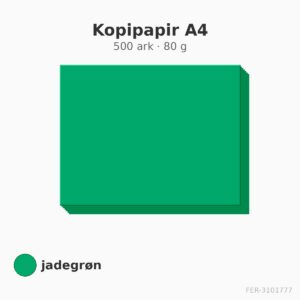 Kopipapir A4 – 500 ark – 80 g – jadegrøn