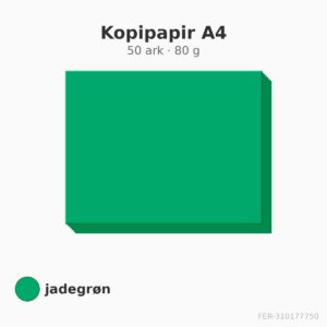 Kopipapir A4 – 50 ark – 80 g – jadegrøn