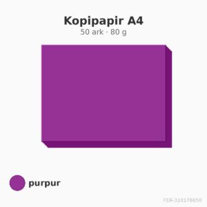 Kopipapir A4 – 50 ark – 80 g – purpur